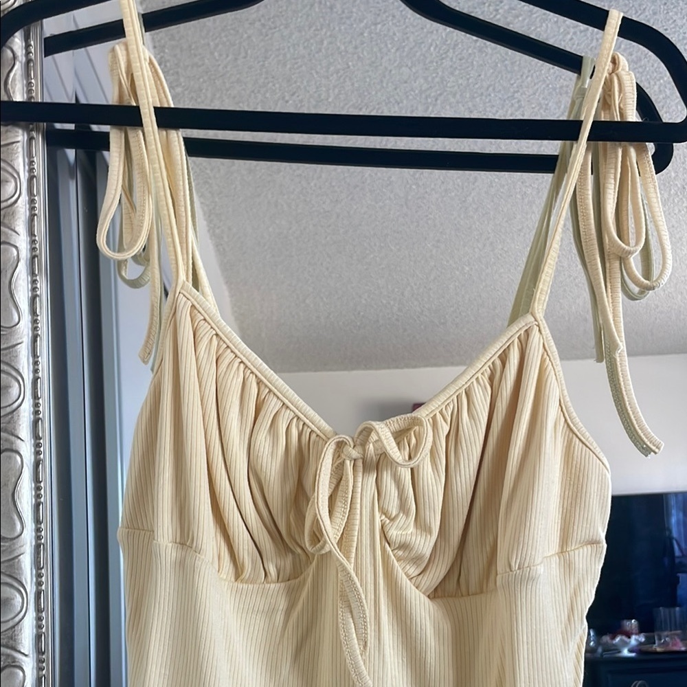 SHEIN MOD| Yellow Spaghetti Strap Sundress Maxi|Large| NWT - Picture 6 of 11